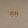 Labret Stud Earrings with CZ Detail in 16G in a Two Piece Pack