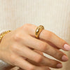 Geometric Arc Ring in Size 5 to 8 Options
