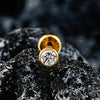 Threadless Flat Back Stud with 2 mm to 4 mm CZ Detail in 18G and 16G Options