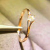 Minimalist Ring with 4 mm Cubic Zirconia Detail