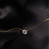 Dainty Round CZ Pendant Necklace with a 40 cm Chain and 5 cm Extension