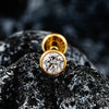 Threadless Flat Back Stud with 2 mm to 4 mm CZ Detail in 18G and 16G Options