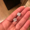 Stud Earrings with Pink White and Yellow Cubic Zirconia Options