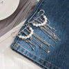 Imitation Pearl Chain Accessory with Tassel and Pin Details