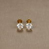 Labret Stud Earrings with CZ Detail in 16G in a Two Piece Pack