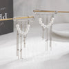Imitation Pearl Chain Accessory with Tassel and Pin Details