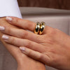 Geometric Arc Ring in Size 5 to 8 Options
