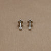 Labret Stud Earrings with CZ Detail in 16G in a Two Piece Pack