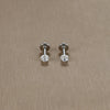 Labret Stud Earrings with CZ Detail in 16G in a Two Piece Pack