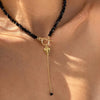 Imitation Pearl Choker Necklace with a Heart Pendant and Tassel Details · BC-AE-3256810189321115-ba81aeec