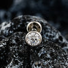 Threadless Flat Back Stud with 2 mm to 4 mm CZ Detail in 18G and 16G Options