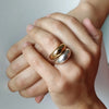 Geometric Arc Ring in Size 5 to 8 Options