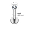 Flat Back Labret Stud with 2.5 mm to 4 mm CZ Detail in 16G · BC-AE-3256806235962609-6621d1f0