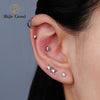 Threadless Flat Back Stud with 2 mm to 4 mm CZ Detail in 18G and 16G Options
