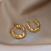 Gold Tone Square Hoop Earrings with Zircon Detail · BC-AE-3256808433761952-fa6f022a