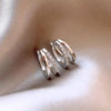 Gold Tone Square Hoop Earrings with Zircon Detail · BC-AE-3256808433761952-27909cbb