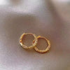 Gold Tone Square Hoop Earrings with Zircon Detail · BC-AE-3256808433761952-f2496ff7