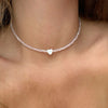 Tassel Pendant Necklace with Transparent Crystal and Imitation Pearl Details · BC-AE-3256810153340428-295faa6c