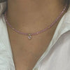 Tassel Pendant Necklace with Transparent Crystal and Imitation Pearl Details · BC-AE-3256810153340428-338f2d49