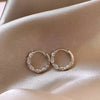 Gold Tone Square Hoop Earrings with Zircon Detail · BC-AE-3256808433761952-0a0704b6