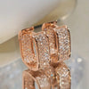 Gold Tone Square Hoop Earrings with Zircon Detail · BC-AE-3256808433761952-52c3fe93