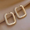 Gold Tone Square Hoop Earrings with Zircon Detail · BC-AE-3256808433761952-2cf481f5