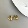 Gold Tone Square Hoop Earrings with Zircon Detail · BC-AE-3256808433761952-0bdb5f4e