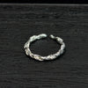 Minimalist Band Ring - Woven-Texture Band
