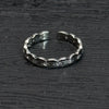 Minimalist Band Ring - Diamond-Cut Zircon Band