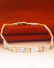 0.30ct/5pcs Natural Diamond Bracelet for Women 18K Two-tone Gold Wedding Engagement Handmade Fine Jewelry