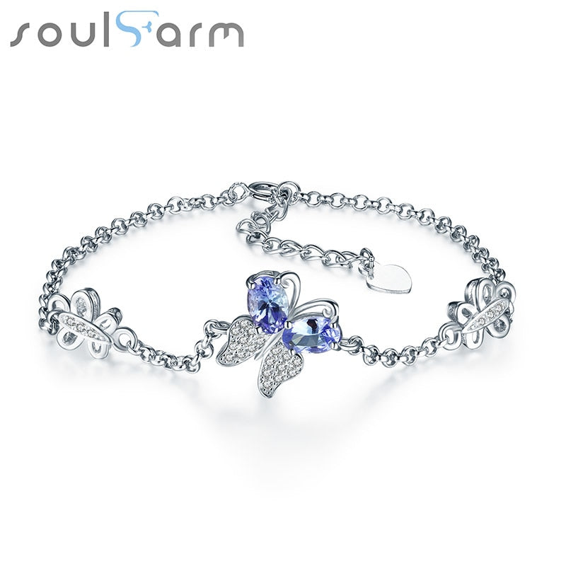 Cannes 0.4 Ct Amethyst 18K Yellow Gold Bracelet All-match Fashion Bracelets Woman Jewelry