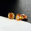 1.57ct Natural Citrine Peridot 925 Sterling Silver Stud Earrings Plata 925 Vintage Brand Bijoux Woman Earring fine jewelry