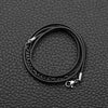 1.5mm 2mm Black Waxed Leather Adjustable Braided Rope Necklaces & Pendant Charms Findings Lobster Clasp String Thread Cord