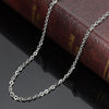 1.5mm Trendy Women Choker Necklace Link Stainless Steel Strong Rolo Chain Girls Necklace Gifts Jewelry 45cm