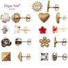 1-9 Pairs Crystal Simulated Pearl Stud Earrings Gold Color Geometric Animal Shape Cut Earrings Set For Girls Boucle D Oreille
