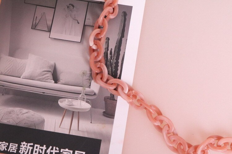 1 Meter DIY Acrylic Chains Accessories Handbag Chains Plastic Strap Color Women Bag Accessories Shoulder Strap N092-2