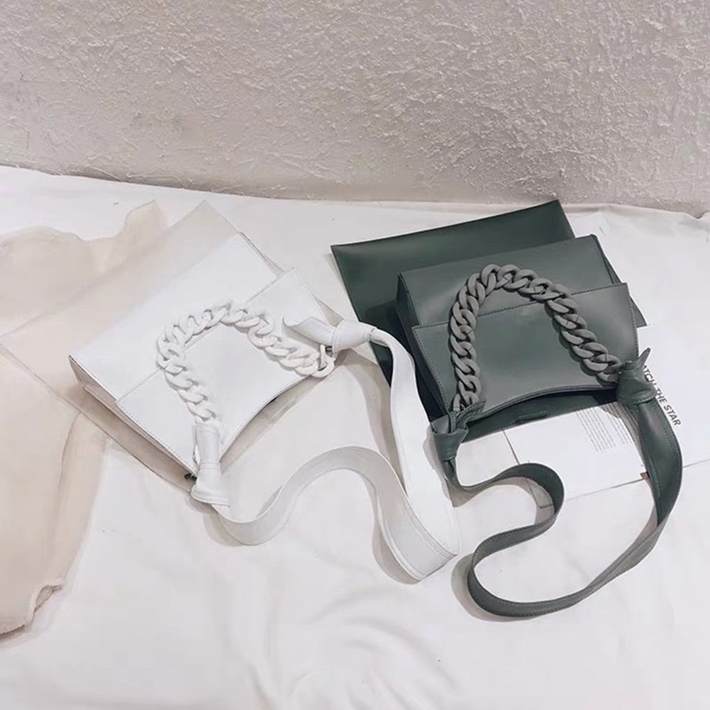 1 PC 30cm/41cm  DIY Colorful Detachable Acrylic Chain Handle Fish Bone Plastic Strap Shoulder Bags Accessories For Women