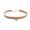 1 PC Polyester Rainbow Choker Necklace For Women Jewelry Multicolor 30cm(11 6/8") long