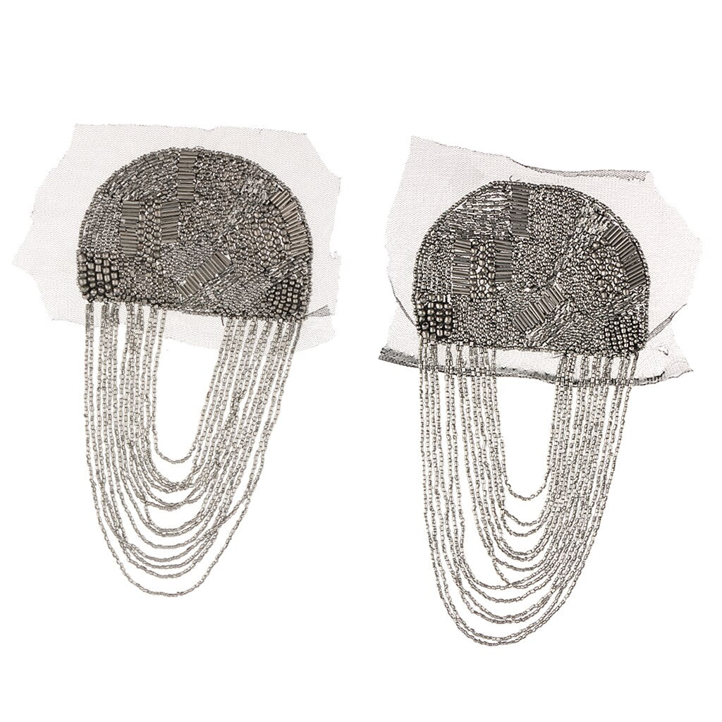 1 Pair Fabric Brooch Pins For WomenTassel Epaulette Shoulder Board Mark Accessories Sweater Decoration Pins