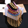 1 Pair Jacket Vintage Brooch Accessories Club Tassel Chain Epaulette Rivet Shoulder Badges Pin Style Evening Party