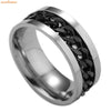 1 Piece Fashion Spinner Black Chain Ring For Men Punk Titanium Steel Metal Brand Finger Anel