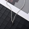 1 Row Rhinestone Tennis Chain Choker Necklace for Women Shine Silver Color Clavicle Neck Accessories Wedding Hip Hop Jewelry