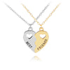 1/Sets Friends Necklace Best Friends Forever Hollow Heart-Shaped Pendant Brother Best Buds Silver Color Necklace Charm Choker