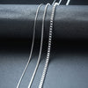 1 TO 3MM THICK STAINLESS STEEL BOX CHAIN NECKLACE FOR MEN JEWELRY LINK CHOKER WITHI 18 TO 24 INCH