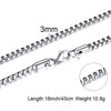1 TO 3MM THICK STAINLESS STEEL BOX CHAIN NECKLACE FOR MEN JEWELRY LINK CHOKER WITHI 18 TO 24 INCH
