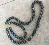 10-11MM TAHITIAN B;ACK RED MULTICOLOR PEARL NECKLACE& BRACELET 925silver
