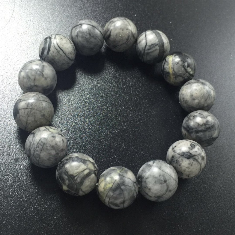 10-14mm China Tibet Old Agate Chakra Bracelet Bead botswana moss agate bracelet Yoga Prayer Buddha Bracelets Pulseira Masculina