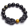 10-14mm Natural Obsidian Beads Bracelet Fine GemStone Beaded Wild Animal Bracelet Men Jewelry Women Bracelet Can Drop Shipping