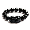 10-16mm Natural Obsidian Beads Bracelet Fine GemStone Beaded Wild Animal Bracelet Men Jewelry Women Bracelet Can Drop Shipping