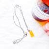 10 Colors Cute Resin Gummy Bear Chain Necklaces Candy Color Pendant For Women Girl's Charm Daily Handmade Jewelry Party Gifts